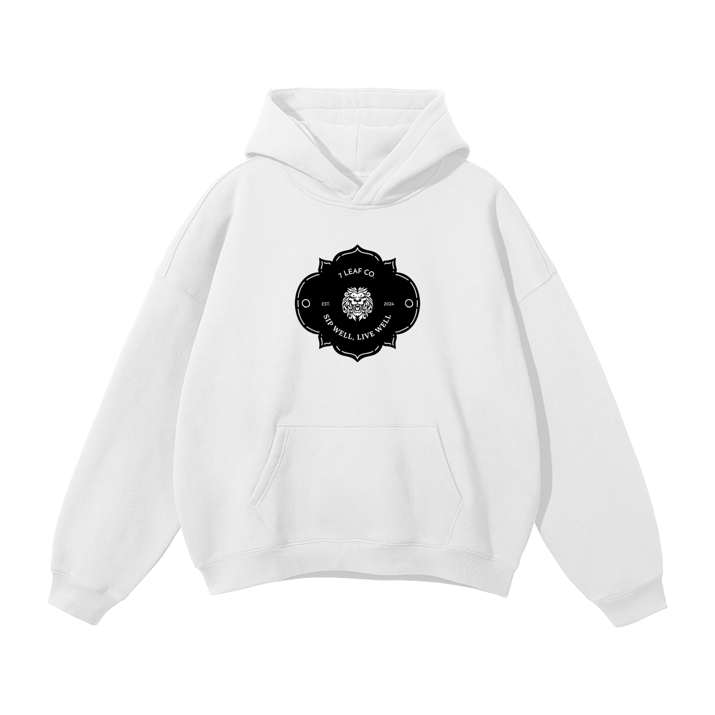 7 LEAF CO. [HOODIE: WHITE]