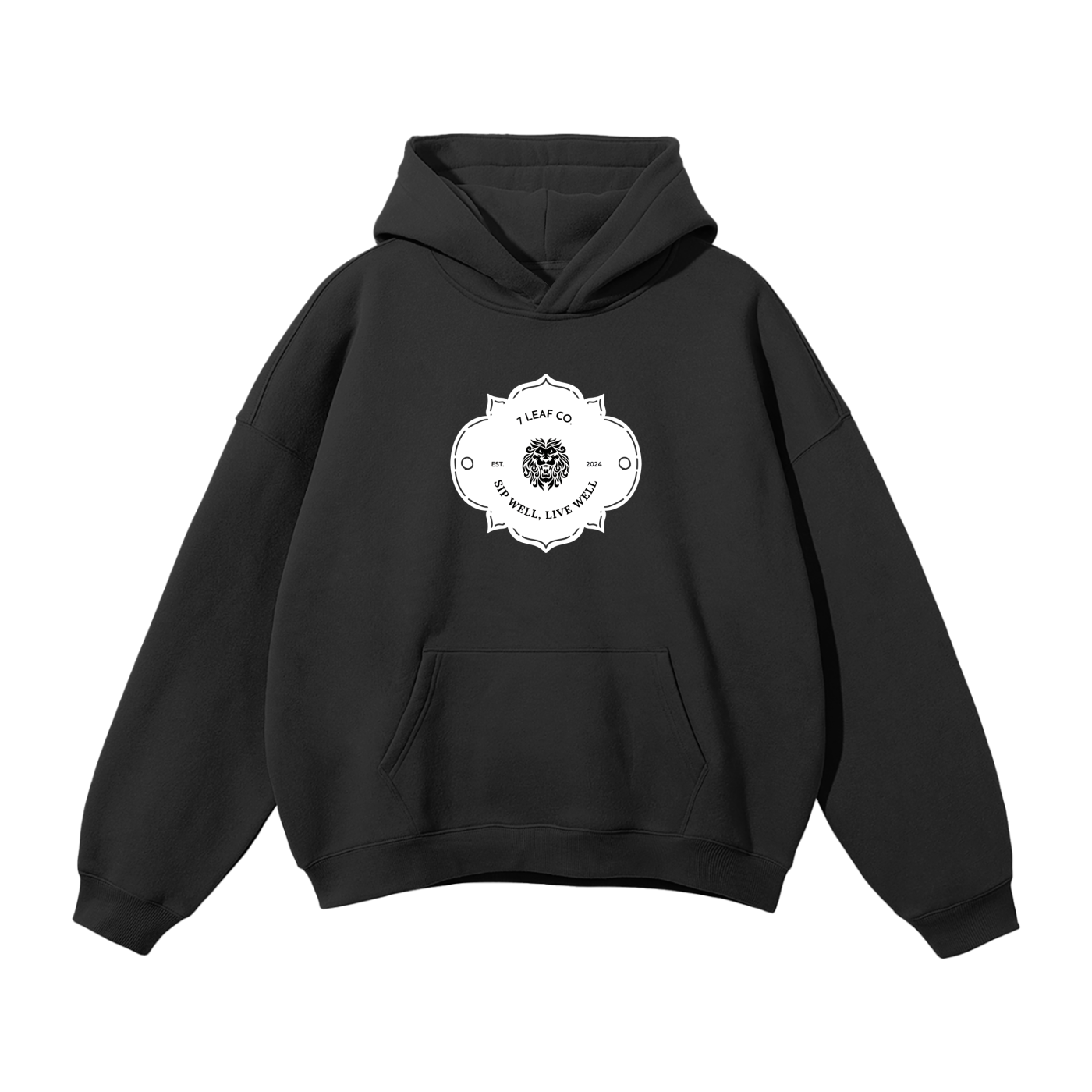 7 LEAF CO. [HOODIE: BLACK]